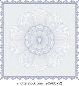 Blue certificate or diploma template