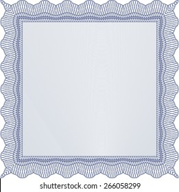 Modelo de certificado o diploma azul