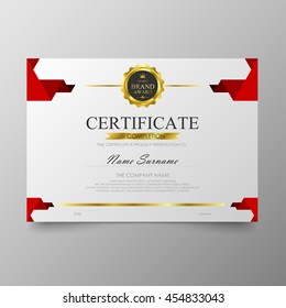 Blue certificate template awards diploma background vector modern value design and luxurious elegant.Illustration layout cover leaflet horizontal in A4 size pattern.