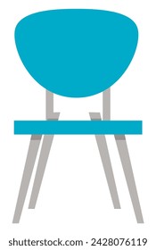 silla azul con el respaldo ilustración vectorial