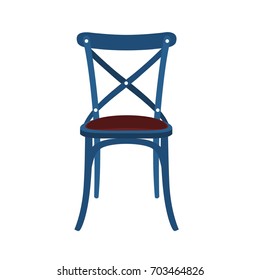 Blue chair. Chair vector.