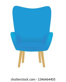 Blue chair. vector illustration 