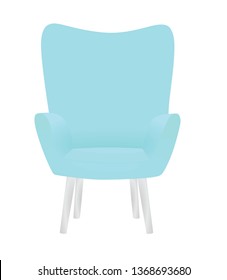 Blue chair. vector illustration 