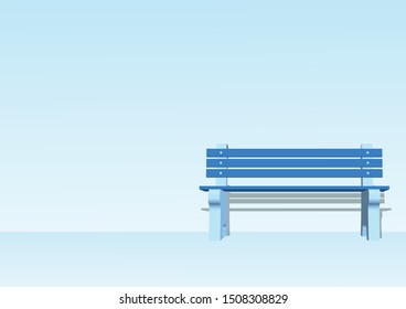 Blue chair with blue wall - vector illustration