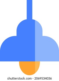Lámpara azul, ilustración, vector, sobre fondo blanco.