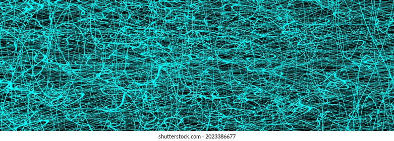 Blue chaotic lines background. Hand drawn lines. Tangled chaotic pattern. Vector illustration.