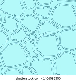blue chaotic ordered abstract seamless pattern. vector texture. organic cells with thin lines