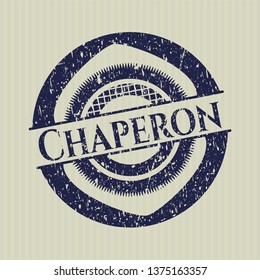 Blue Chaperon distressed rubber grunge texture seal