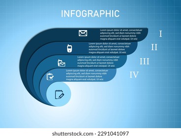 plantilla de infografía de tablero de gráficos azul
