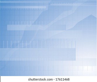 Blue chart vector background.