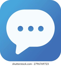 Blue Chat Bubble App Concept