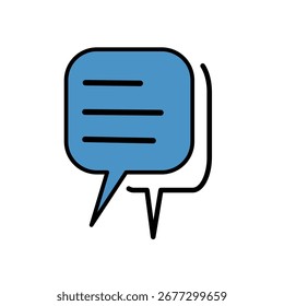 Ilustração de ícone de bolha de bate-papo azul 