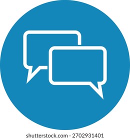 Blaues Chat-Symbol im trendigen Stil . Sprechblasensymbol . Sprechblasensymbol . Vektorgrafik