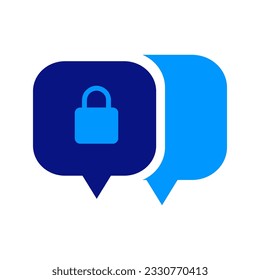 Blue chat talk bubble. Otp one time password. Crypto text. Unencrypted message. New chat message or sms notification. Chatbot Interactions. Chat, Messages, Messaging. Mobile Messenger. 