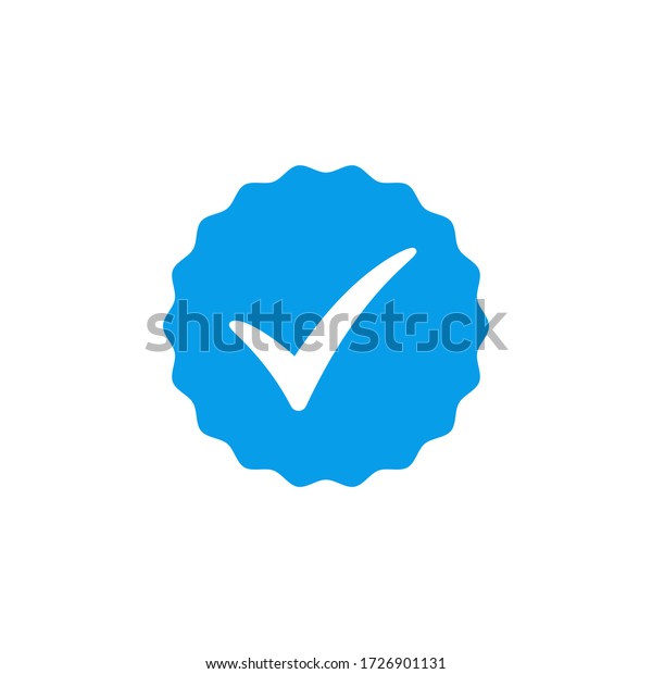 Blue Check Mark Icon Vector Design Stock Vector Royalty Free 1726901131