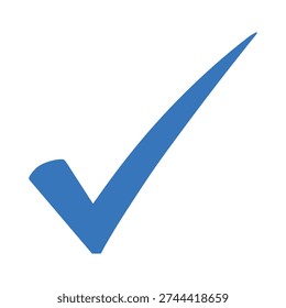 Blue check mark tick icon