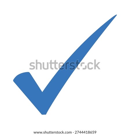 Blue check mark tick icon