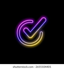 Blue check mark. Verified badge vector icon. Check symbols set. neon style.Social media account verification icons. Blue check mark icon. Verified profile badge. Check the symbol in blue color..