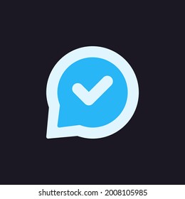 Blue Check Time Chat Logo Design for Company Business Brand
