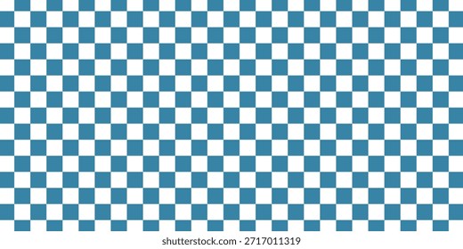 Tablero de ajedrez azul, a cuadros, guinga, cuadros, tartán patrón de fondo. Diseño clásico de la bandera de carreras. Textura a cuadros a cuadros sin costuras. Antiguas tablero de ajedrez con estilo plano. Diseño de cuadrados retro.
