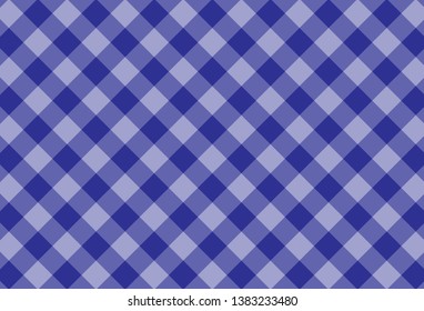 Blue checkered cotton background - Vector Illustration.