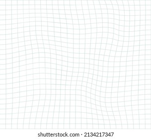 Blue Checkered Paper Wavy Grid Vector Background