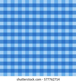 Blue checkered picnic tablecloth