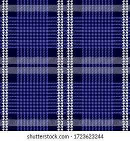 Blue checkered print. Seamless pattern inspired by vintage design. Template for plaids, shirts, napkins, dresses.