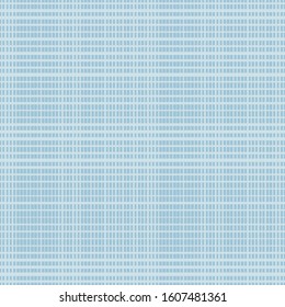 Blue checkered seamless vector pattern. Abstract stripy background. Colorful fabric texture design.