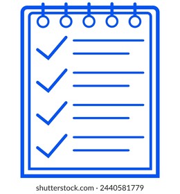 Blaue Checkliste Symbol, Vektor-Illustration.