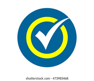 blue checklist sign shape image vector icon symbol logo