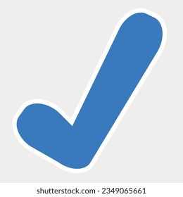 Blue Checkmark isolated vector illustration