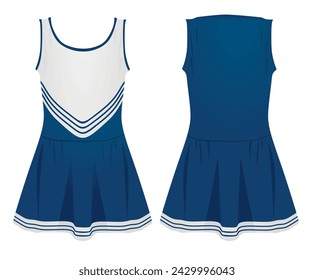 Blue cheerleaders dress. vector illustration