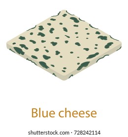 Blue cheese icon. Isometric illustration of blue cheese icon for web