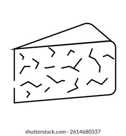 blue cheese line icon vector. blue cheese sign. isolated contour symbol black illustration