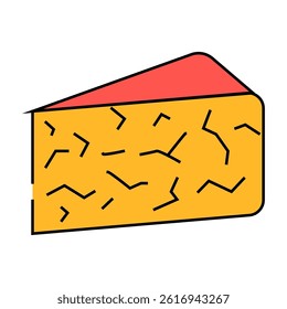 blue cheese line icon vector. blue cheese sign. isolated symbol illustration