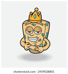 Blue Cheese With Love struck expression. Mascot cartoon character for flavor, strain, label and packaging product. Vector Illustration