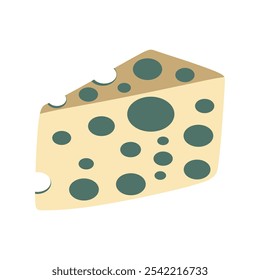 blauer Käse, Vektorgrafik mit weißem Hintergrund und blauem Käse, PNG 