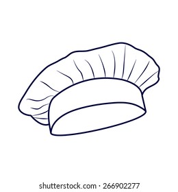 Blue Chef and cook hats set isolated