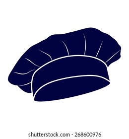 Blue Chef and cook hats set isolated
