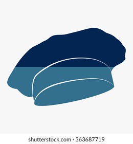 Blue Chef and cook hats set isolated