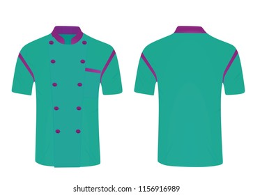 Blue chef uniform. vector illustration