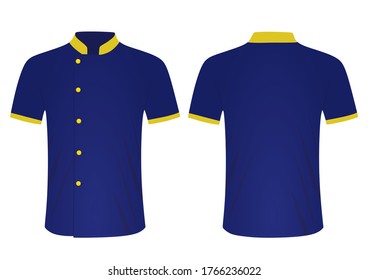 Blue chef uniform. vector illustration