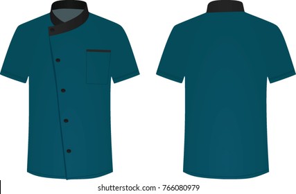 Blue Chef Uniform. Vector Illustration