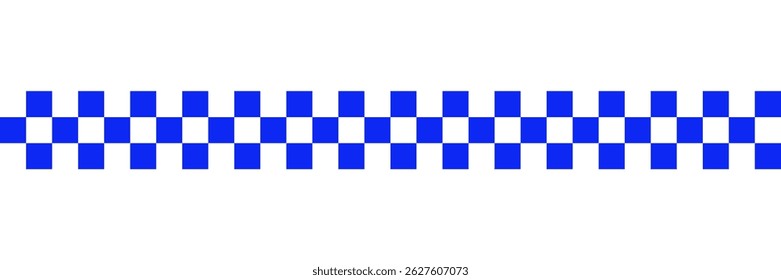Padrão quadriculado azul como um banner repetitivo perfeito para fita de linha de polícia em vetor