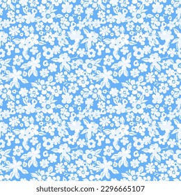Blue cherry blossom pattern for traditional Asian ceramics.