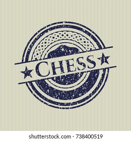 Blue Chess distress rubber grunge texture seal