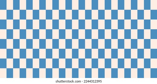 Malla de ajedrez azul sin costura. Vector para impresión e interior, patrón sin fisuras.