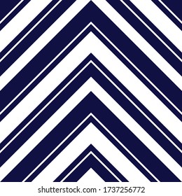 Blue Chevron diagonal striped seamless pattern background suitable for fashion textiles, graphics