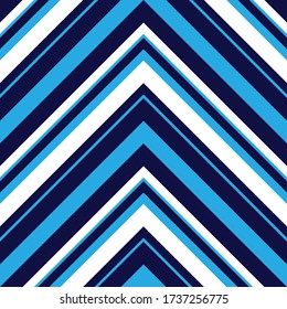 Color azul Chevron diagonal rayado fondo de patrón sin soldadura adecuado para textiles de moda, gráficos